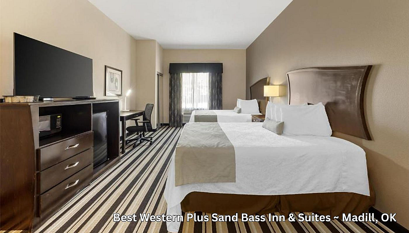 Nearby Cardinal Cove Lake Texoma Lodging & Group Facilities Fish with Texoma Mike out of Cardinal Cove on Lake Texoma and stay at the Best Western Plus Sand Bass Inn & Suites in Madill, Ok