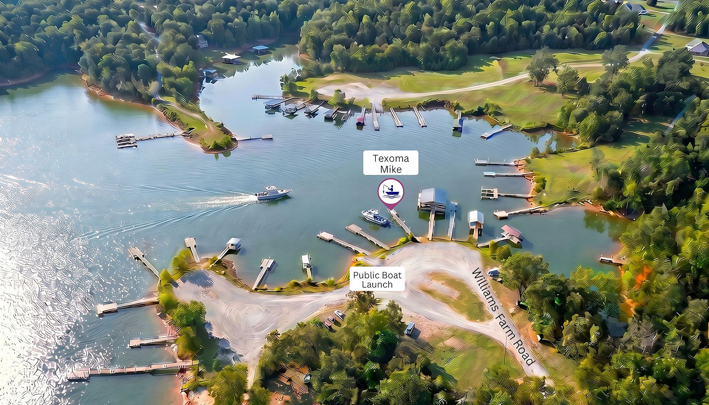 Cardinal Cove – A Quieter Place to Begin Your Lake Texoma Fishing Day with Texoma Mike's Lake Texoma Guided Fishing Tours